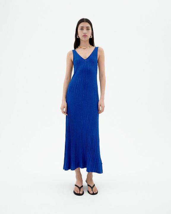 Jurk Gebreid Sade Blauw via Shop Like You Give a Damn
