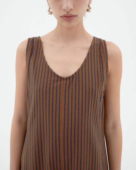 Jumpsuit Los Janis Bruin Gestreept from Shop Like You Give a Damn