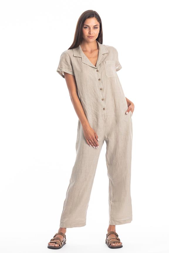 Jumpsuit Portofino Stone Beige via Shop Like You Give a Damn