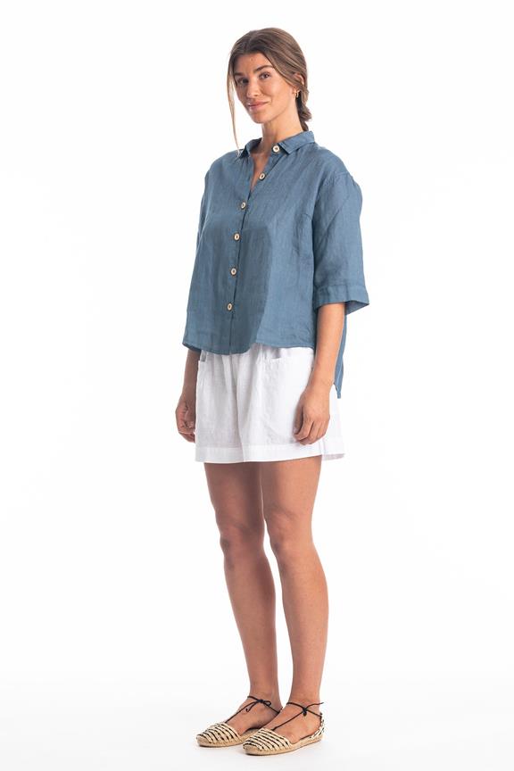 Blouse Zomer Jeans Blauw via Shop Like You Give a Damn
