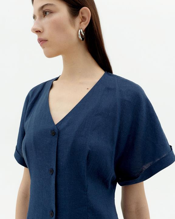 Jurk Met Getailleerde Taille Laura Marineblauw from Shop Like You Give a Damn