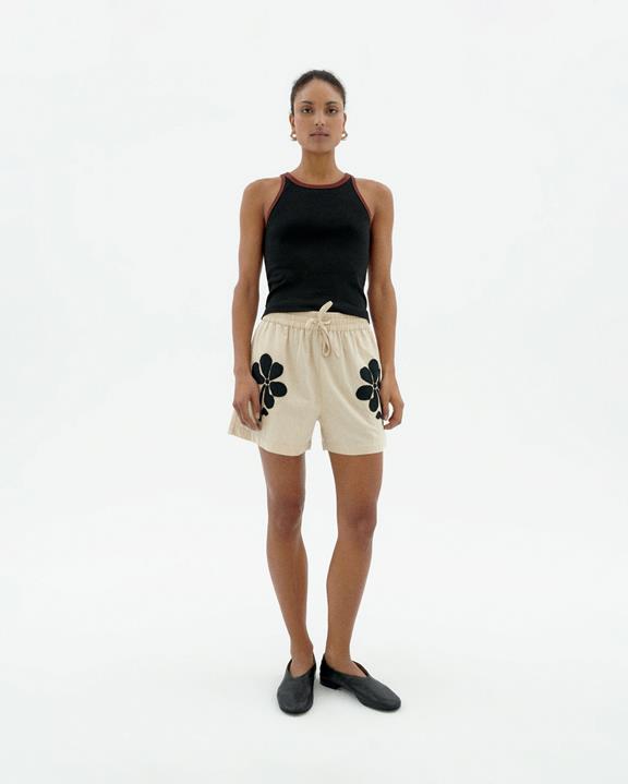 Shorts Patched Geranium Ecru from Shop Like You Give a Damn