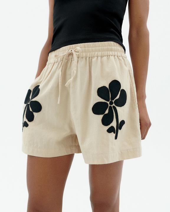 Shorts Patched Geranium Ecru from Shop Like You Give a Damn