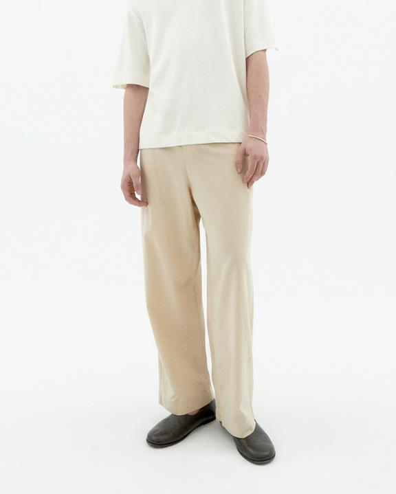 Broek Los Patched Marcelo Ecru via Shop Like You Give a Damn