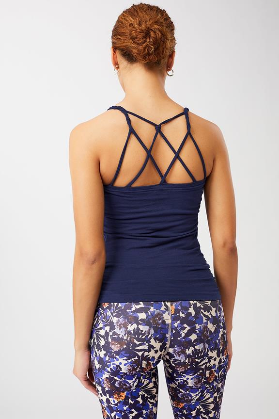 MANDALA Top Cable Sepia Ink Blue