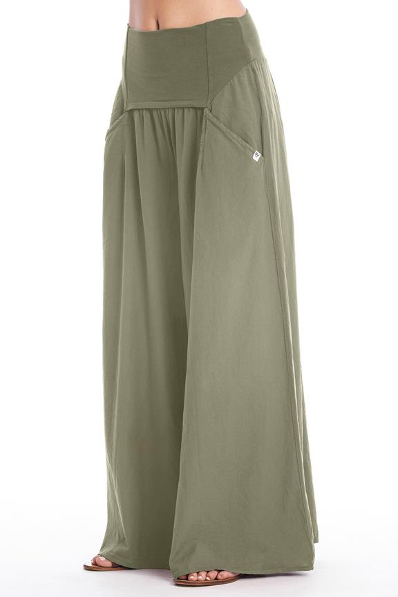 Broek Wijde Pijpen Khaki via Shop Like You Give a Damn