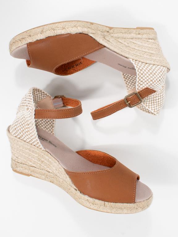 Wedges Espadrille Tan Canvas via Shop Like You Give a Damn