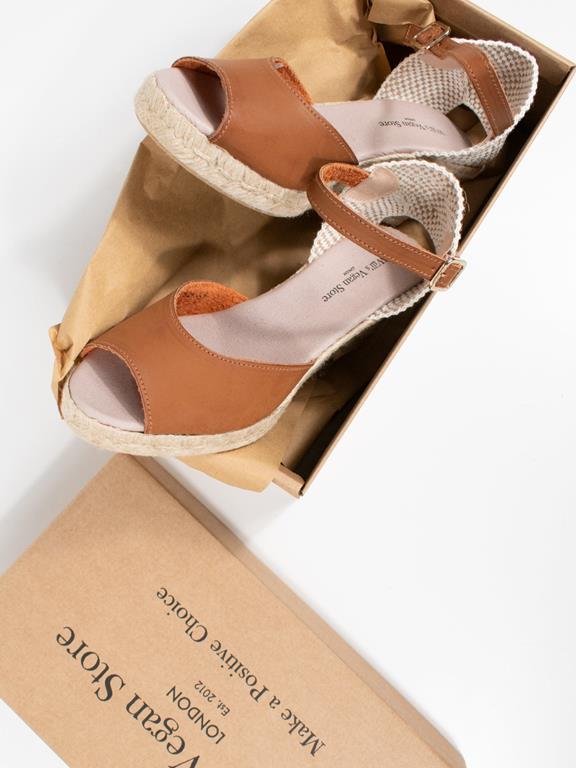 Wedges Espadrille Tan Canvas from Shop Like You Give a Damn