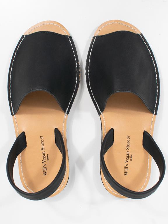 Platte Sandalen Zwart from Shop Like You Give a Damn