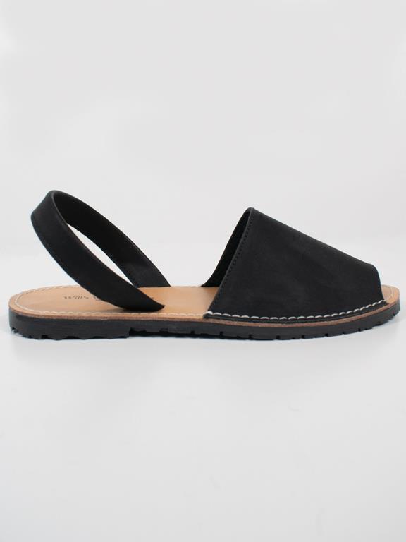 Platte Sandalen Zwart from Shop Like You Give a Damn