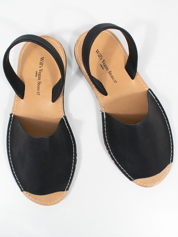 Platte Sandalen Zwart from Shop Like You Give a Damn