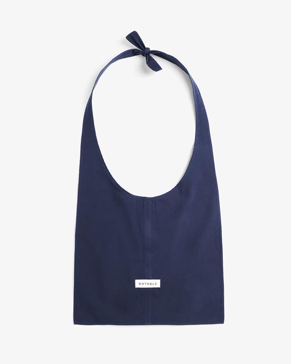 Tote Bag Unisex Seersucker Donkerblauw via Shop Like You Give a Damn