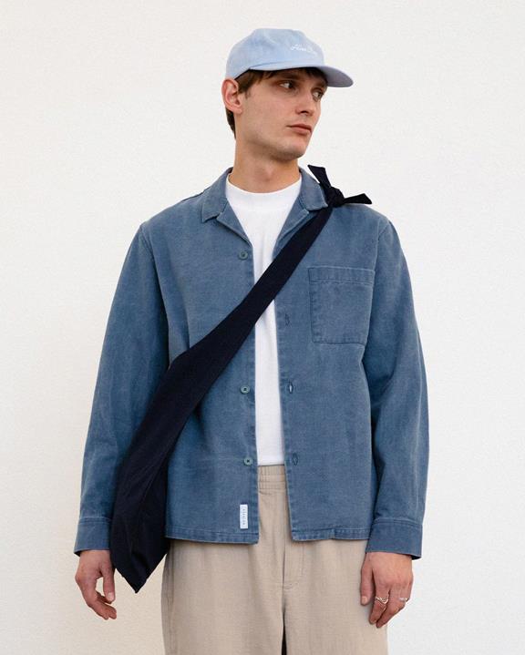 Tote Bag Unisex Seersucker Donkerblauw from Shop Like You Give a Damn