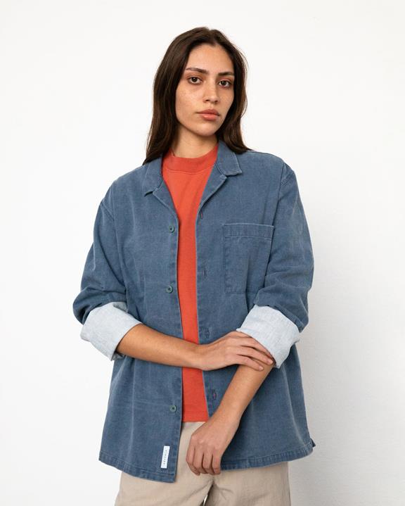 Shirt Lange Mouw Denim Blauw from Shop Like You Give a Damn