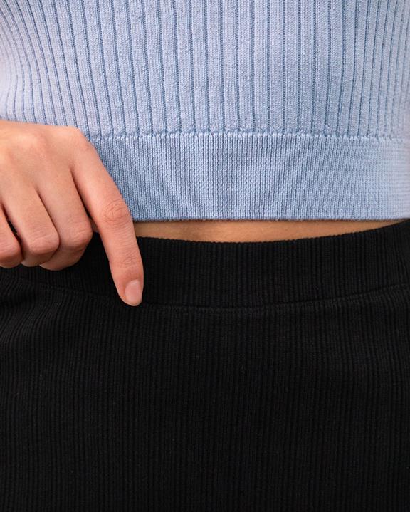 Rok Midi Geribbeld Zwart from Shop Like You Give a Damn