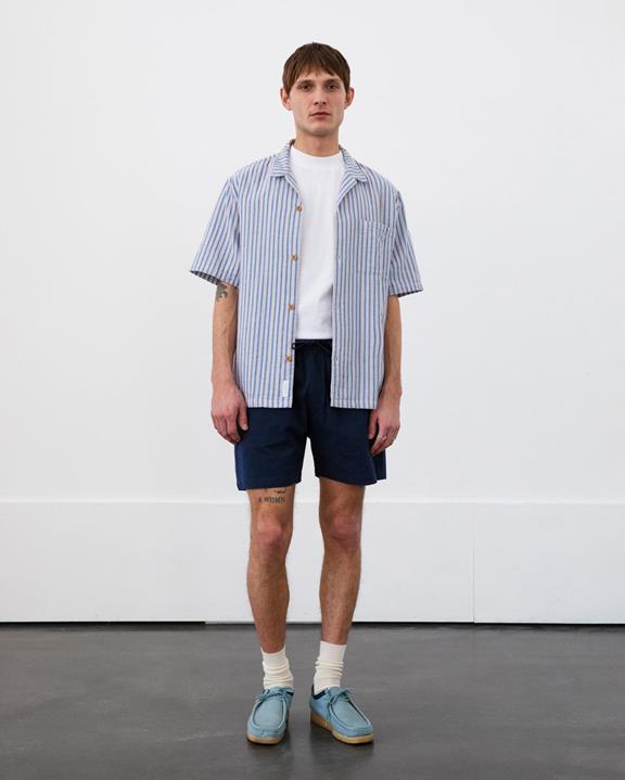 Shorts Seersucker Marineblauw via Shop Like You Give a Damn