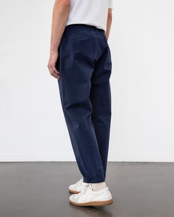 Broek Seersucker Marineblauw from Shop Like You Give a Damn