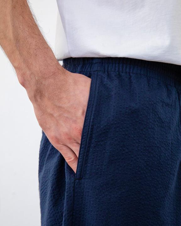 Broek Seersucker Marineblauw from Shop Like You Give a Damn