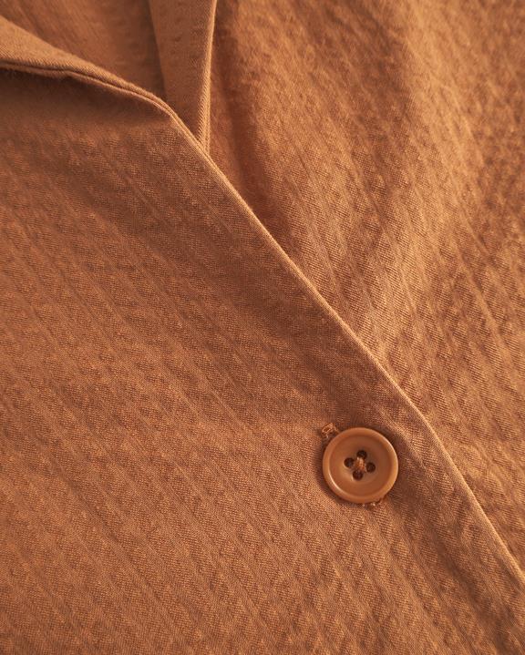 Shirt Cropped Seersucker Bowling Caramel from Shop Like You Give a Damn