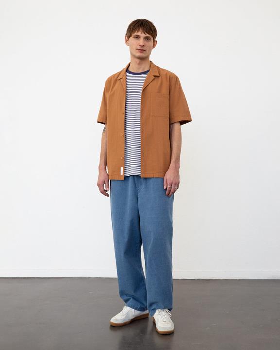 Shirt Seersucker Bowling Karamel via Shop Like You Give a Damn