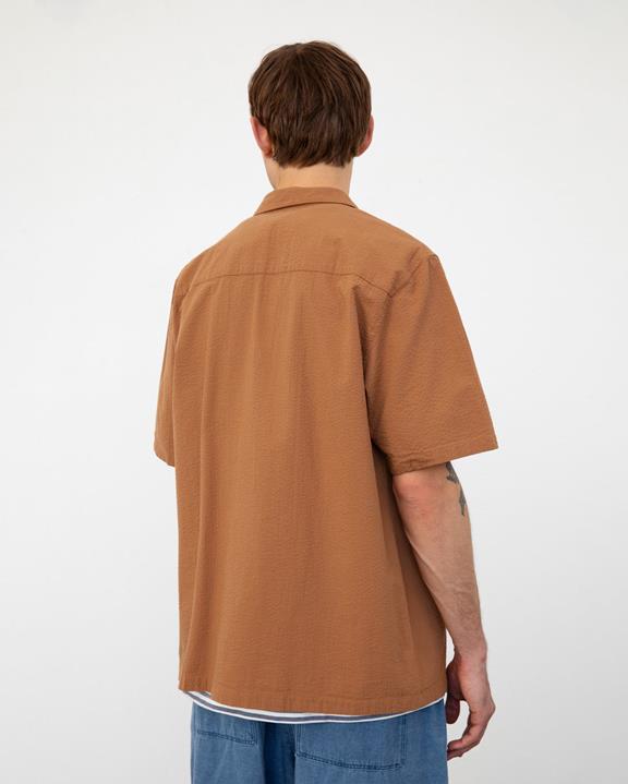 Shirt Seersucker Bowling Karamel from Shop Like You Give a Damn