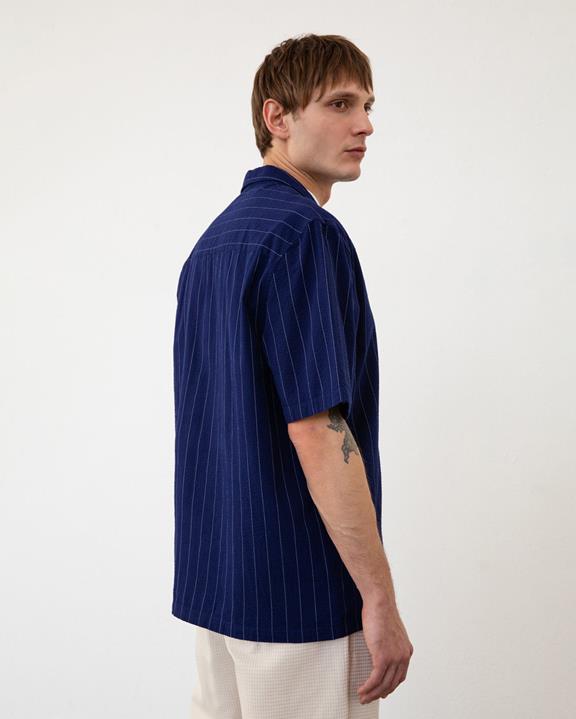 Shirt Seersucker Bowling Navy from Shop Like You Give a Damn