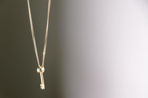 Necklace Key To Your Heart Recycled Gold Plated 5