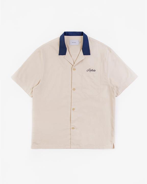 Overhemd Bowling Contrastkraag Off White via Shop Like You Give a Damn