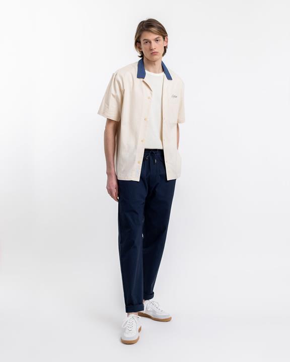 Overhemd Bowling Contrastkraag Off White from Shop Like You Give a Damn