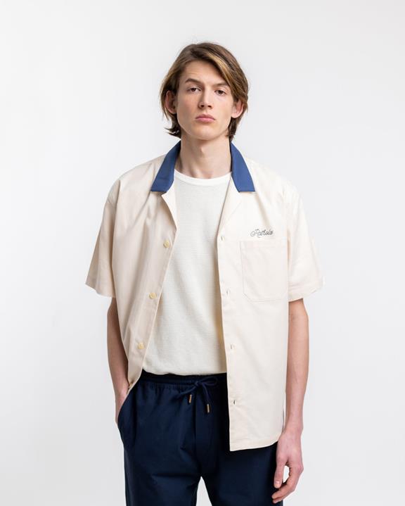 Overhemd Bowling Contrastkraag Off White from Shop Like You Give a Damn