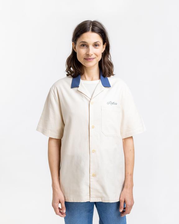 Overhemd Bowling Retro Contrastkraag Off White from Shop Like You Give a Damn
