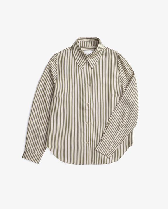 Shirt Olijf Gestreept via Shop Like You Give a Damn