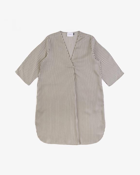 Jurk Kaftan Olijf/Zandstreep from Shop Like You Give a Damn