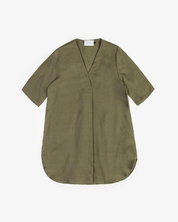 Jurk Kaftan Olijf via Shop Like You Give a Damn