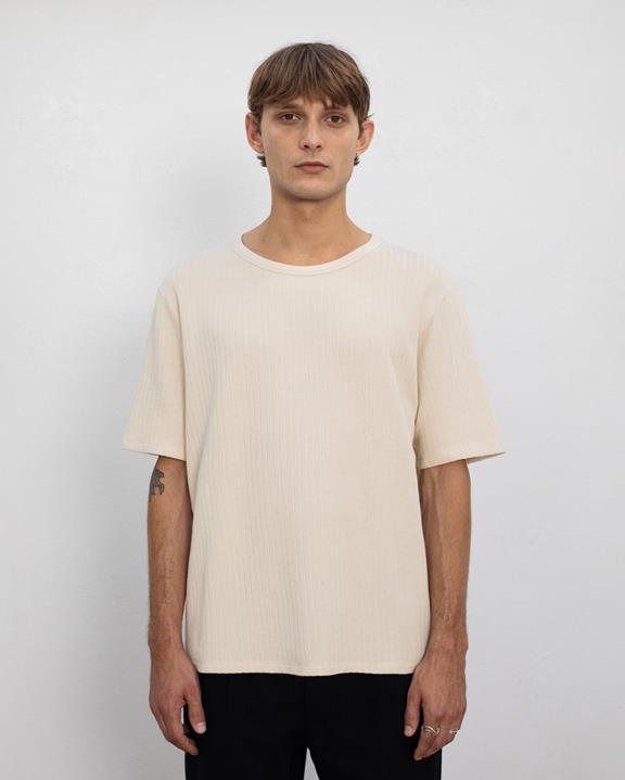 T-Shirt Zwaar Geribbeld Zand from Shop Like You Give a Damn