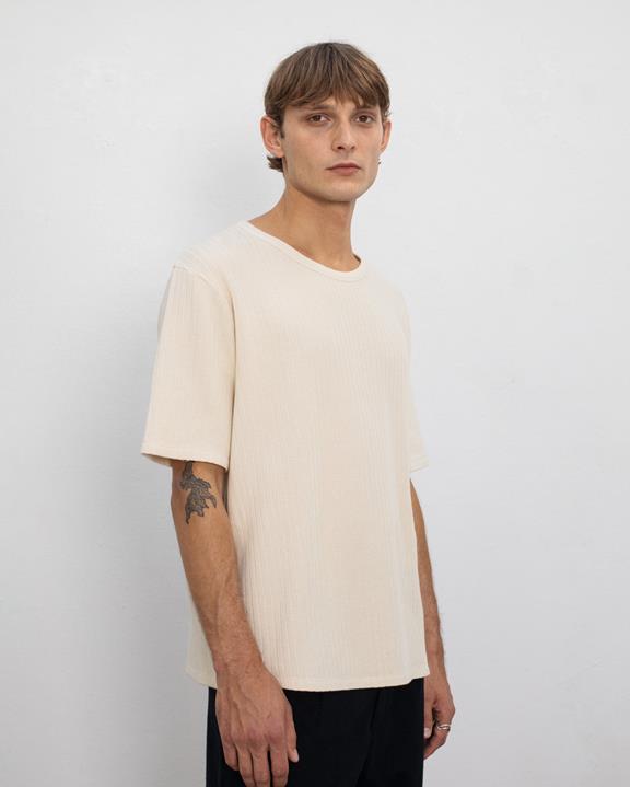 T-Shirt Zwaar Geribbeld Zand from Shop Like You Give a Damn
