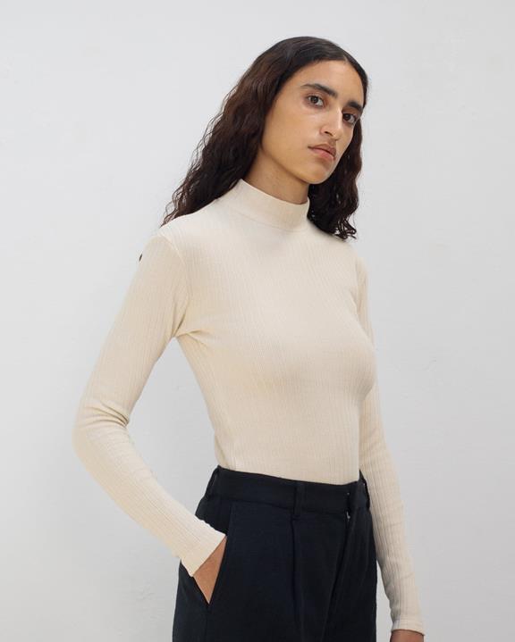 Longsleeve Mockneck Zand from Shop Like You Give a Damn