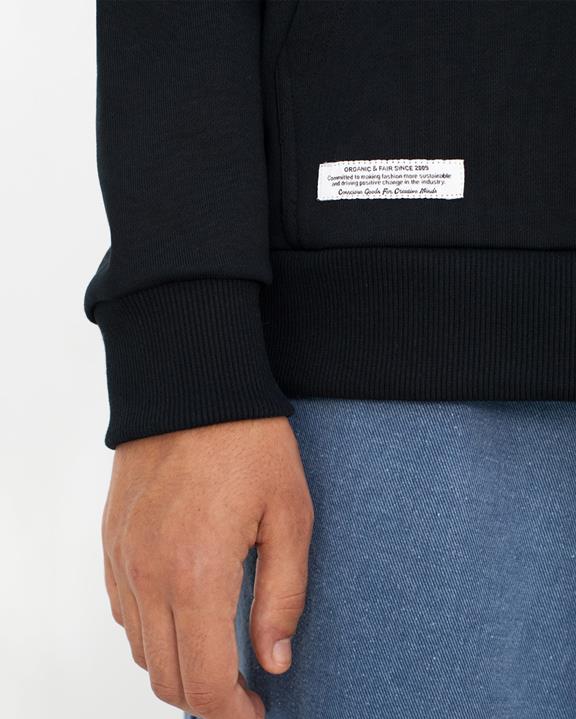 Hoodie Klassiek Logo Zwart from Shop Like You Give a Damn