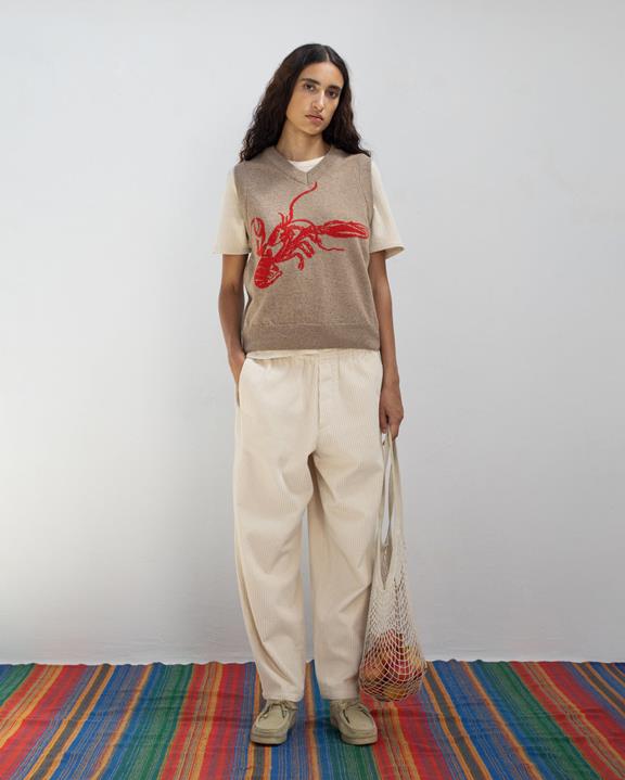 Broek Breed Koord Wit from Shop Like You Give a Damn