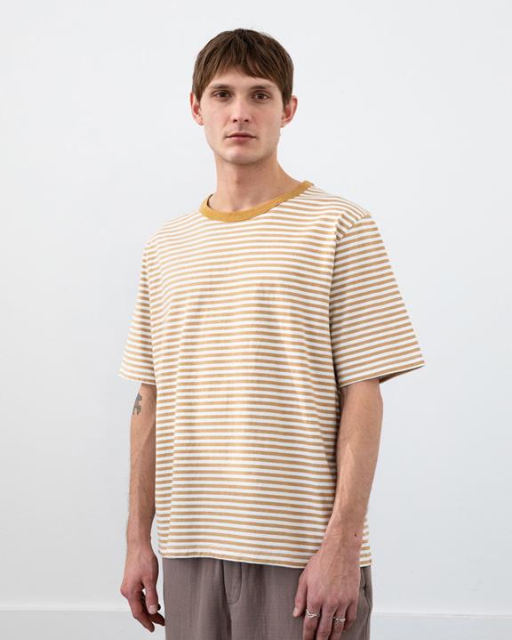 T-Shirt Gestreept Karamel from Shop Like You Give a Damn
