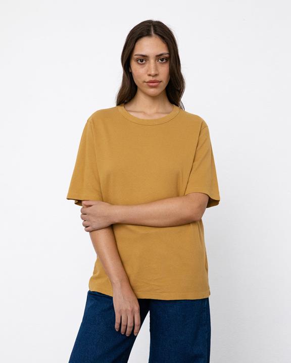 T-Shirt Wafel Mosterdgeel from Shop Like You Give a Damn