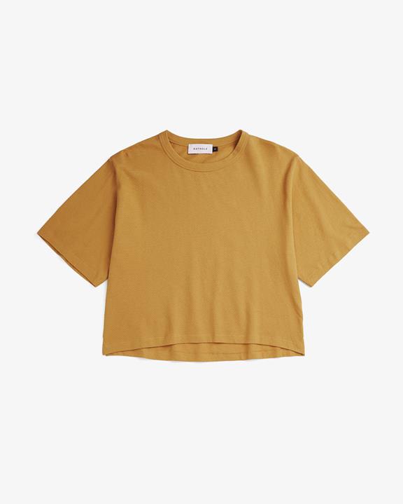 T-Shirt Kort Wafel Mosterd from Shop Like You Give a Damn