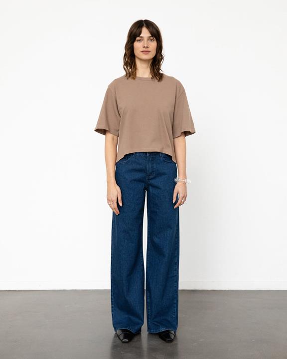 T-Shirt Kort Wafel Bruin from Shop Like You Give a Damn