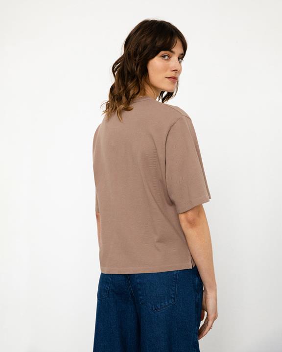 T-Shirt Kort Wafel Bruin from Shop Like You Give a Damn