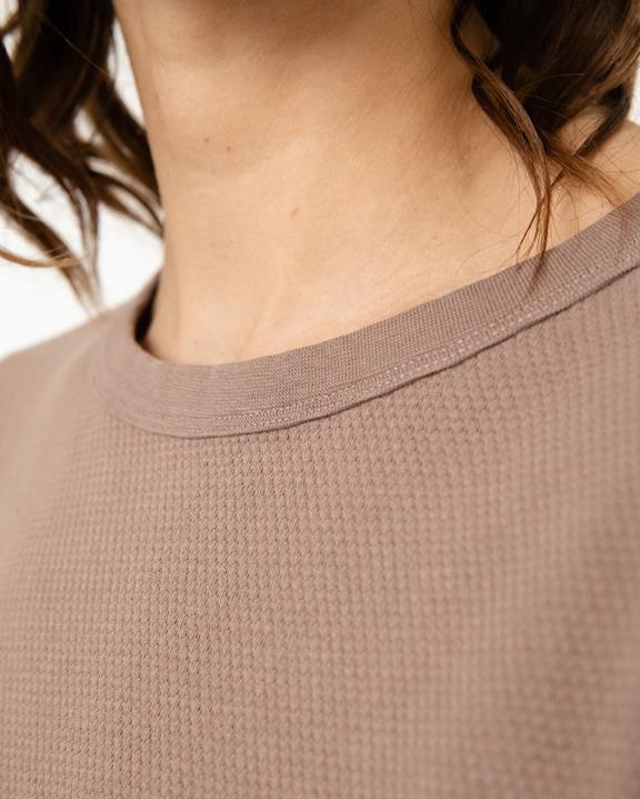T-Shirt Kort Wafel Bruin from Shop Like You Give a Damn