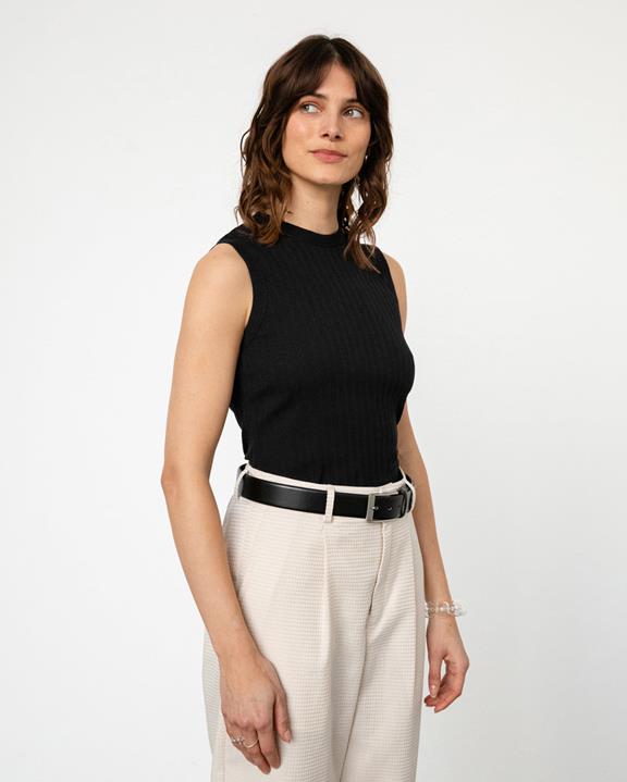 Tanktop Geribbeld Zwart from Shop Like You Give a Damn