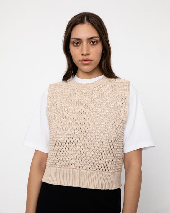 Gebreid Vest Beige from Shop Like You Give a Damn