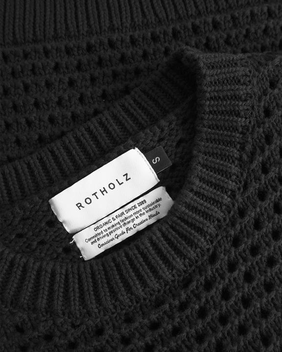 Gebreid Vest Zwart from Shop Like You Give a Damn