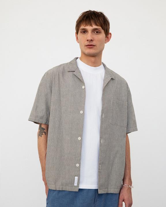 Shirt Bowling Grijs Gestreept from Shop Like You Give a Damn