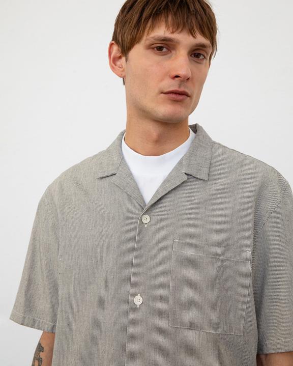 Shirt Bowling Grijs Gestreept from Shop Like You Give a Damn